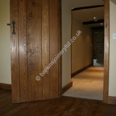 Stained Oak Plank Door